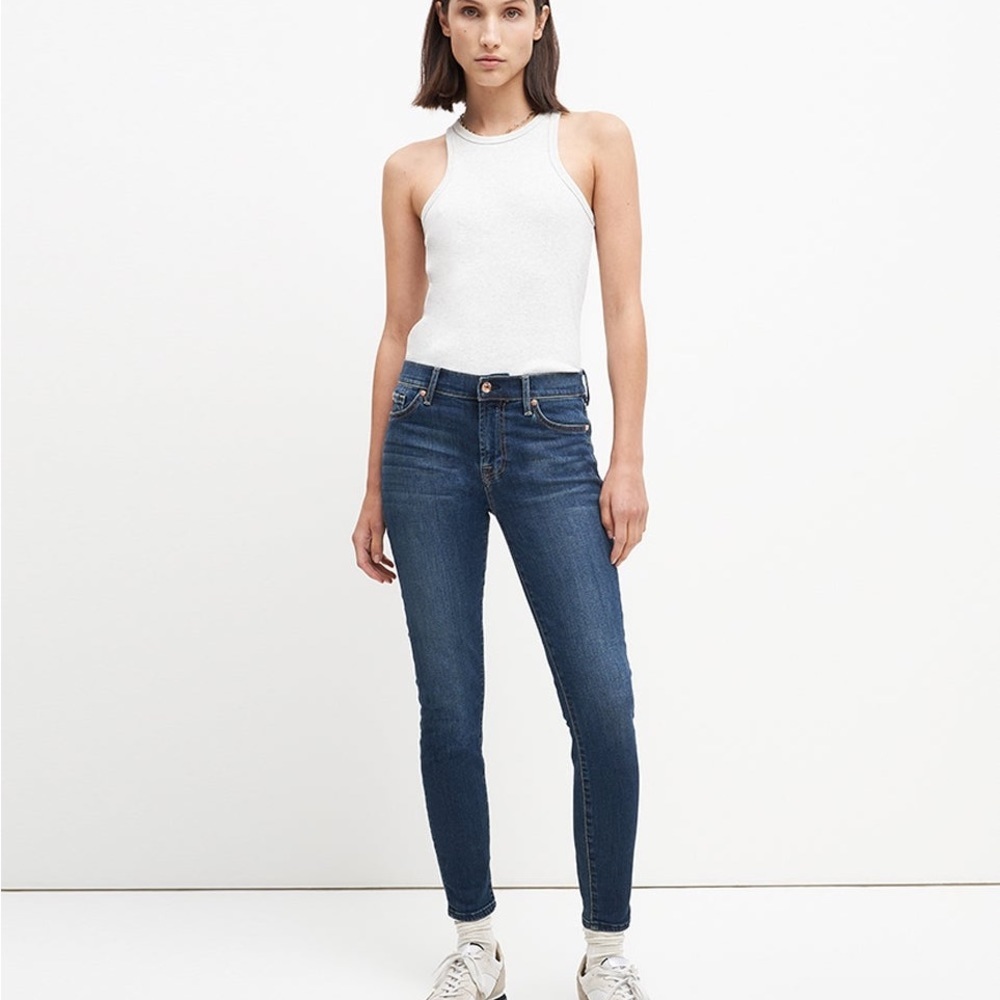 (A2) 7 For All Mankind High waist Ankle Skinny‎ Jeans, Size 26, NWT